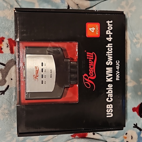 ROSEWILL USB Cable KVM Switch 4-Port RKV-4UC factory sealed - Picture 2 of 9